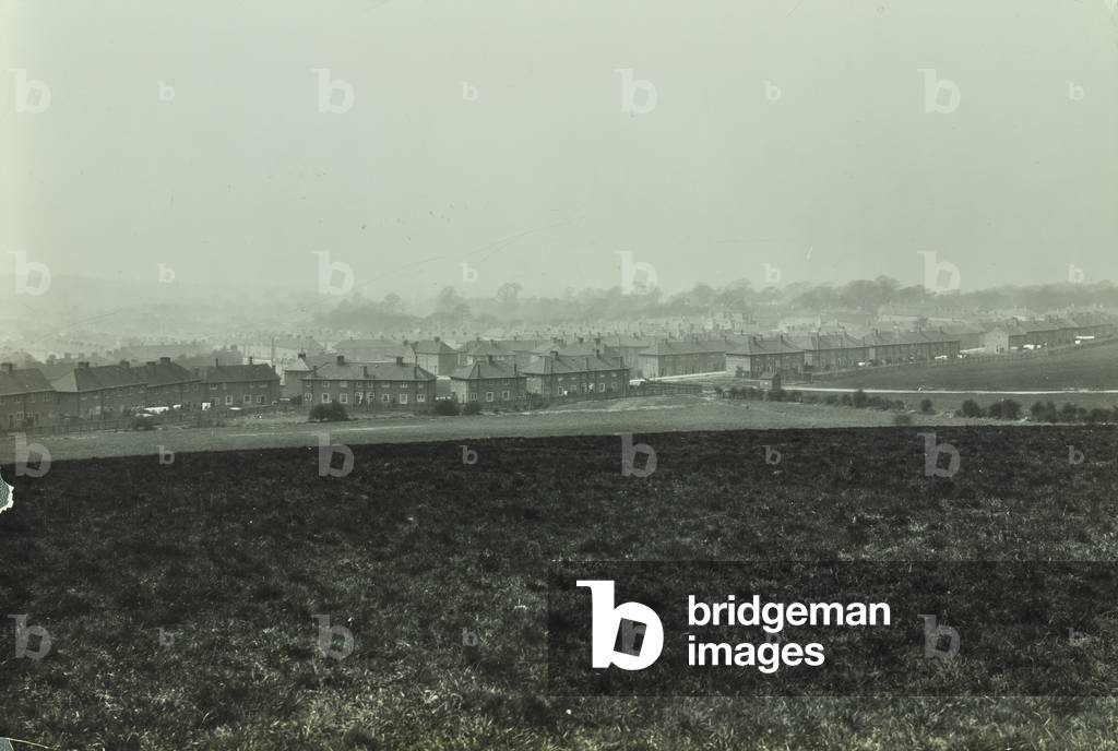 Downham Estate: view from rear of Moorside Road, London, 1928 (b/w photo)