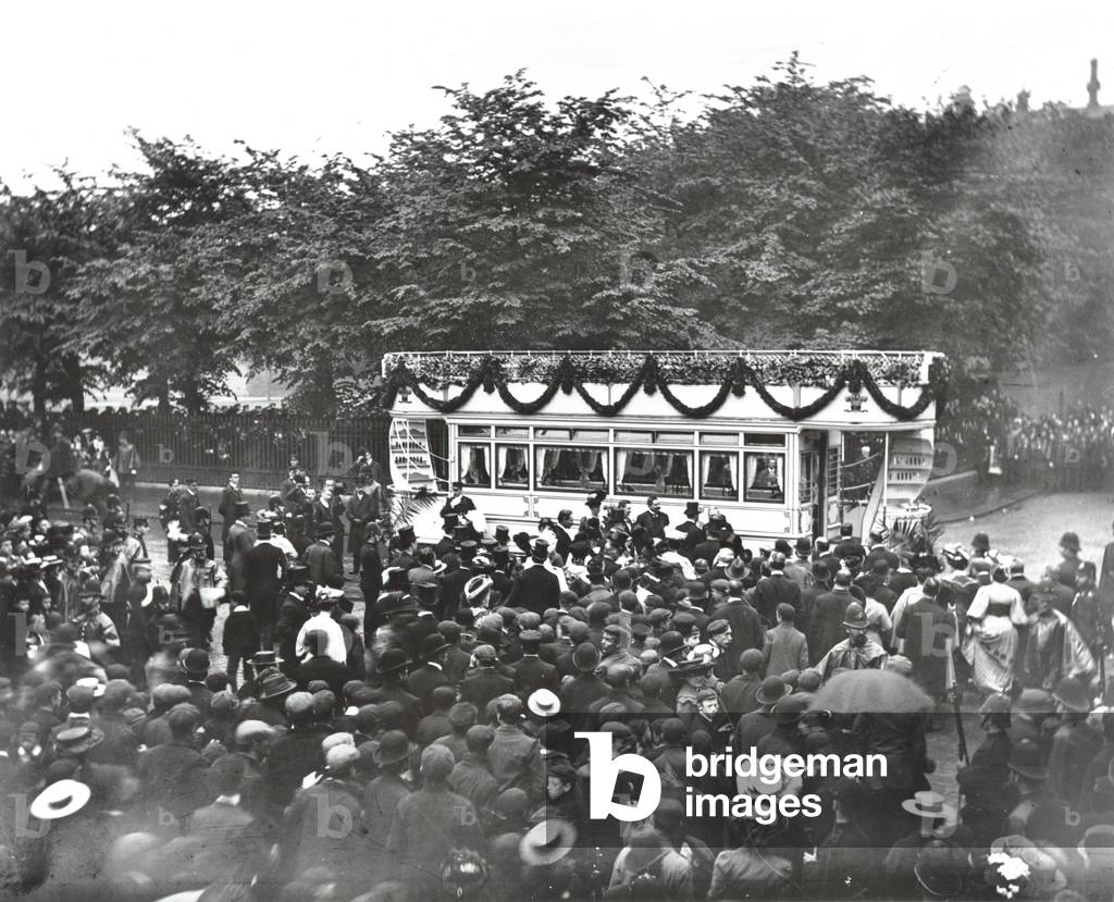 Inauguration of Steamboat service Prince of Wales at Greenwich, 1905 (b/w photo)