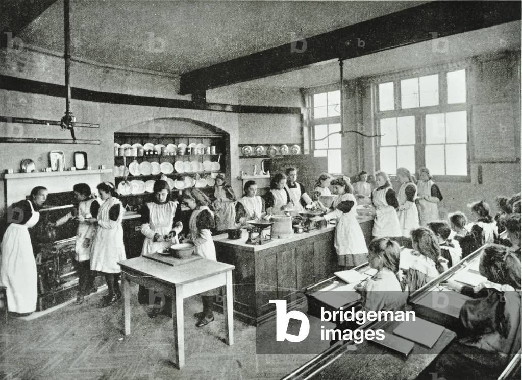 Cookery Class, 1896 (b/w photo)