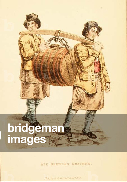 Ale Brewer's Draymen from Ackermann's 'World in Miniature',1821-27 (litho)
