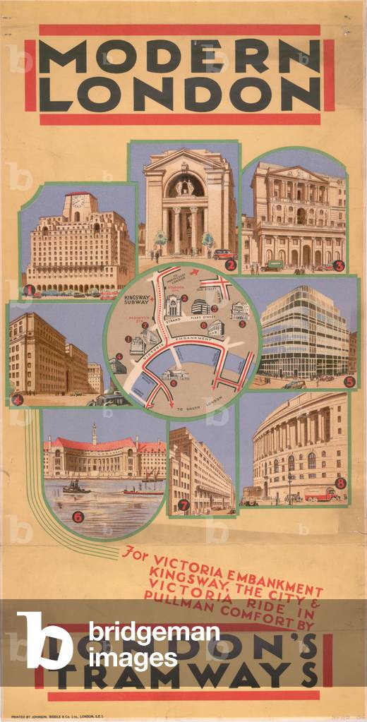 Modern London, 1932 (colour litho)