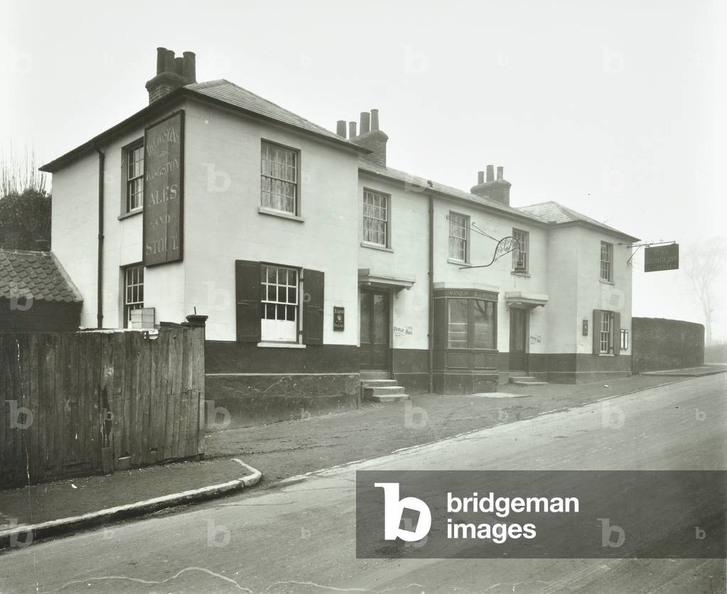 Saint Helier Estate: George Inn Public House, Morden, London, 1929 (b/w photo)