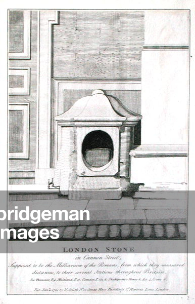 View of London Stone, Cannon Street, 1801 (w/c on paper)