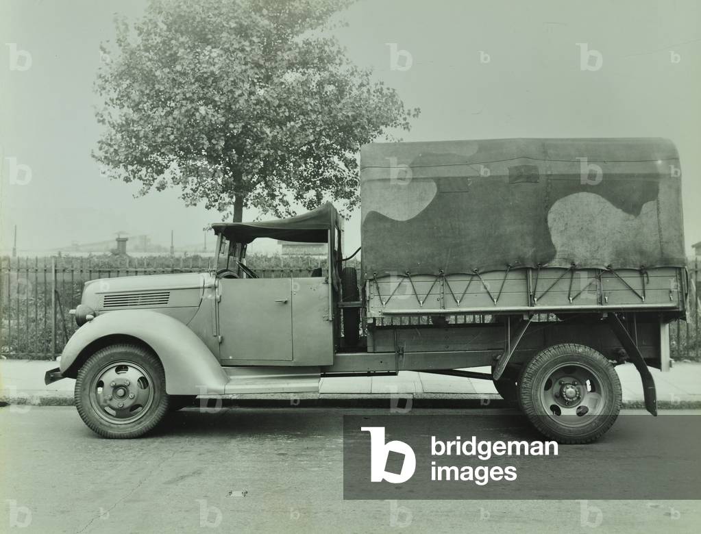Wandsworth Depot: A.R.P. vehicle, side view, 1944 (b/w photo)