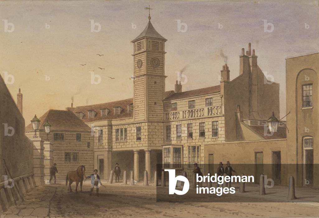 View of Bridge House in Bridge Yard, Tooley Street, 1846 (w/c on paper)