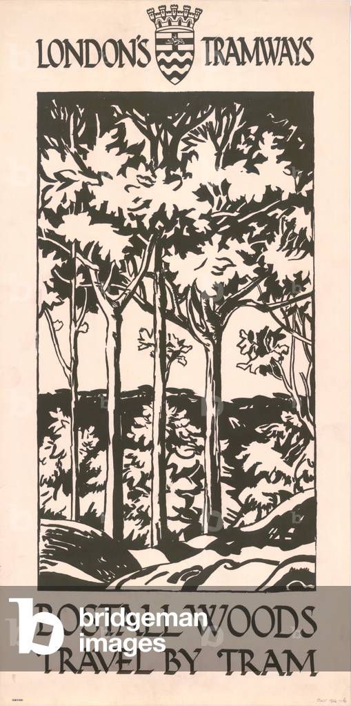 Bostall Woods, Travel by Tram, 1922 (litho)