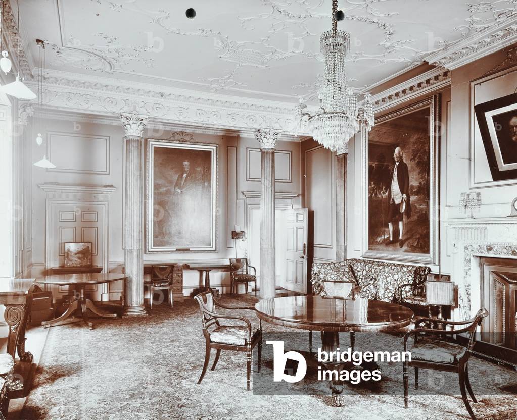 Board Room, Truman's Brewery, Birch Lane, London, 1909 (b/w photo)