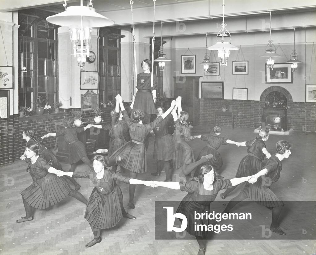 Ennersdale School: women's gym, 1914 (b/w photo)