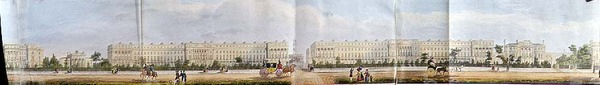 York Terrace, detail from 'A Panoramic View round the Regent's Park', pub. by Ackermann, 1831 (aquatint)
