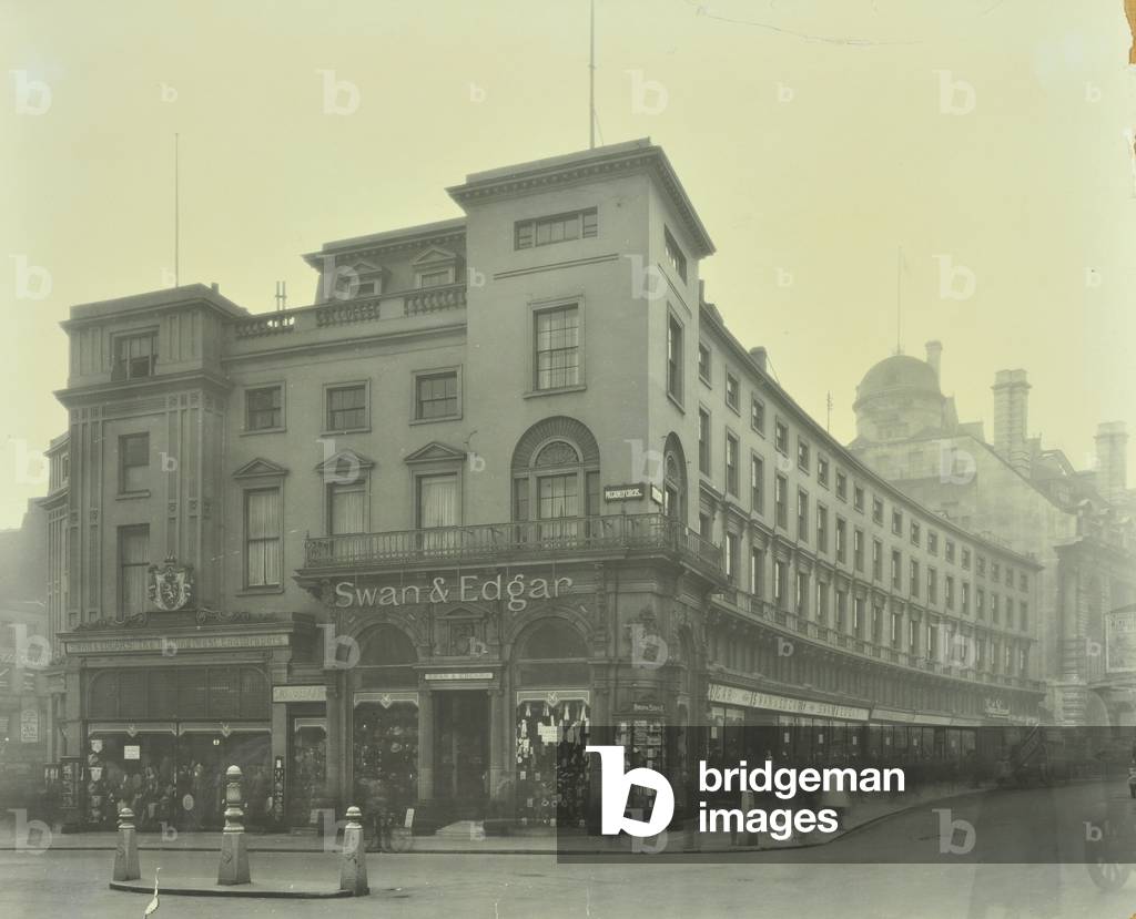 Swan and Edgar, Regent Street, Westminster LB: Regent Street from Piccadilly Circus, 1925 (b/w photo)