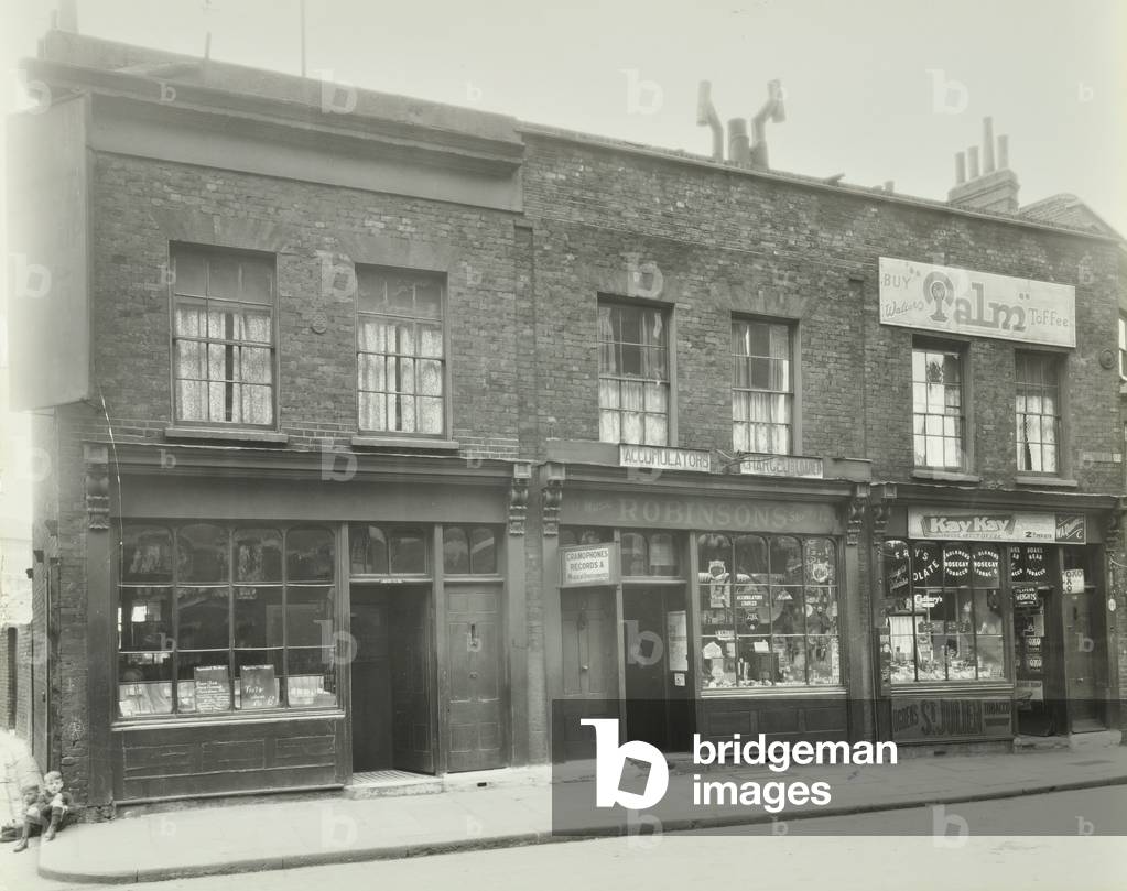 118-120 Tanner Street: front elevations, London, 1938 (b/w photo)