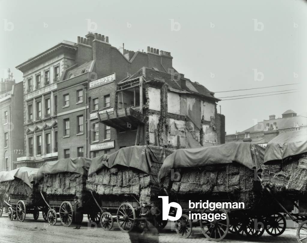 Whitechapel Hay Market, Whitechapel High Street, 1903 (b/w photo)