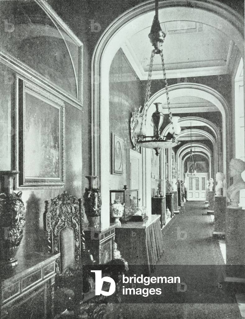 Buckingham Palace, Buckingham Palace, Westminster LB: Prince Consort's Corridor, 1900 (b/w photo)