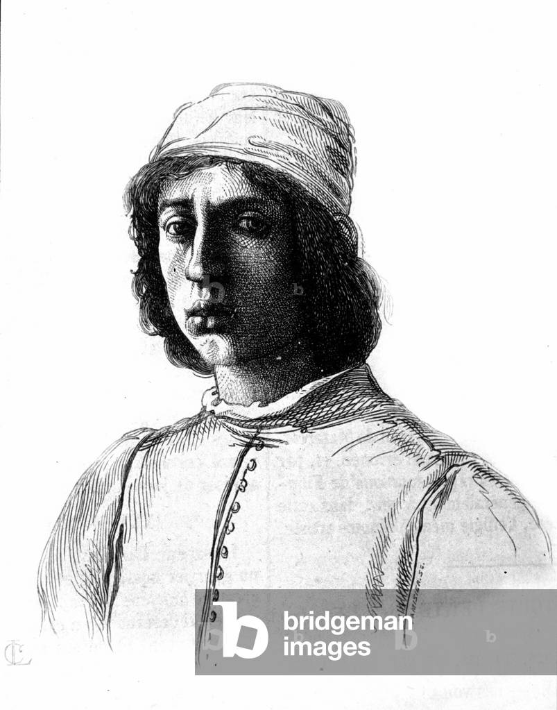 Portrait of Filipino Lippi, Italian painter (1457-1504).