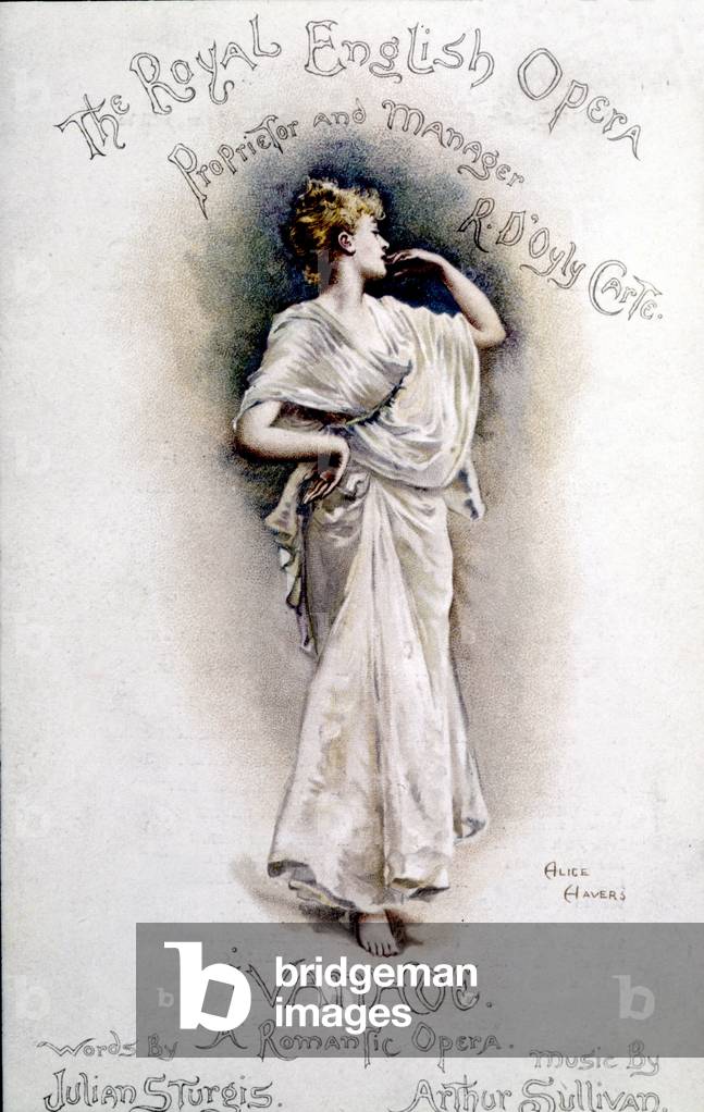 Cover of the program of the opera “Ivanhoe” (after Walter Scott) by British composer Arthur Sullivan (1842-1900) January 31, 1891.