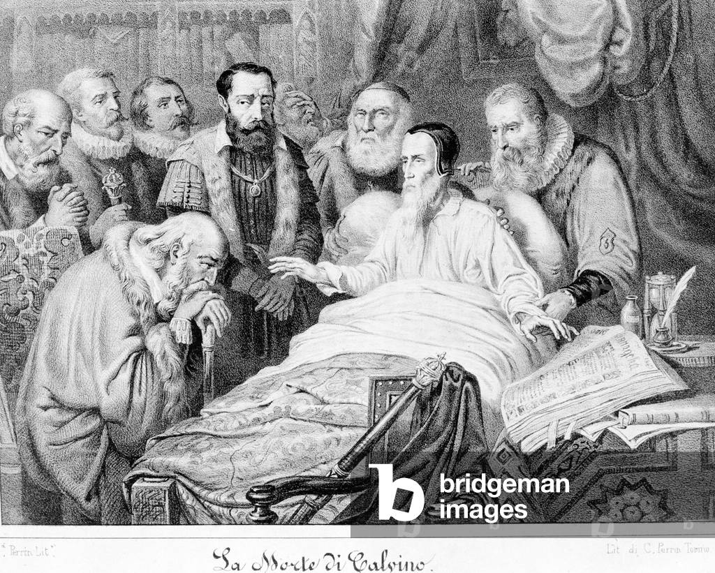 The death of Jean Calvin (1509 - 1564).