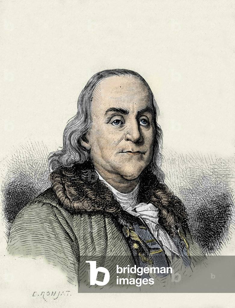 Benjamin Franklin (1706-1790), American philosopher, physicist and ambassador.