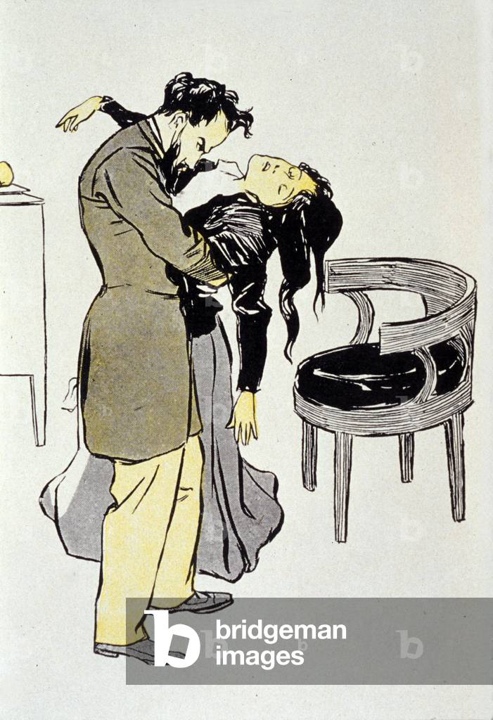 Occult Sciences: Hypnotism, Drawing by Otto Reznicek, 1905