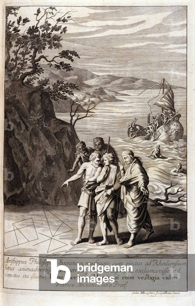 Representation of Aristipus of Cyrene (435-356 BC) Greek philosopher disciple of Socrates by Unknown Artist