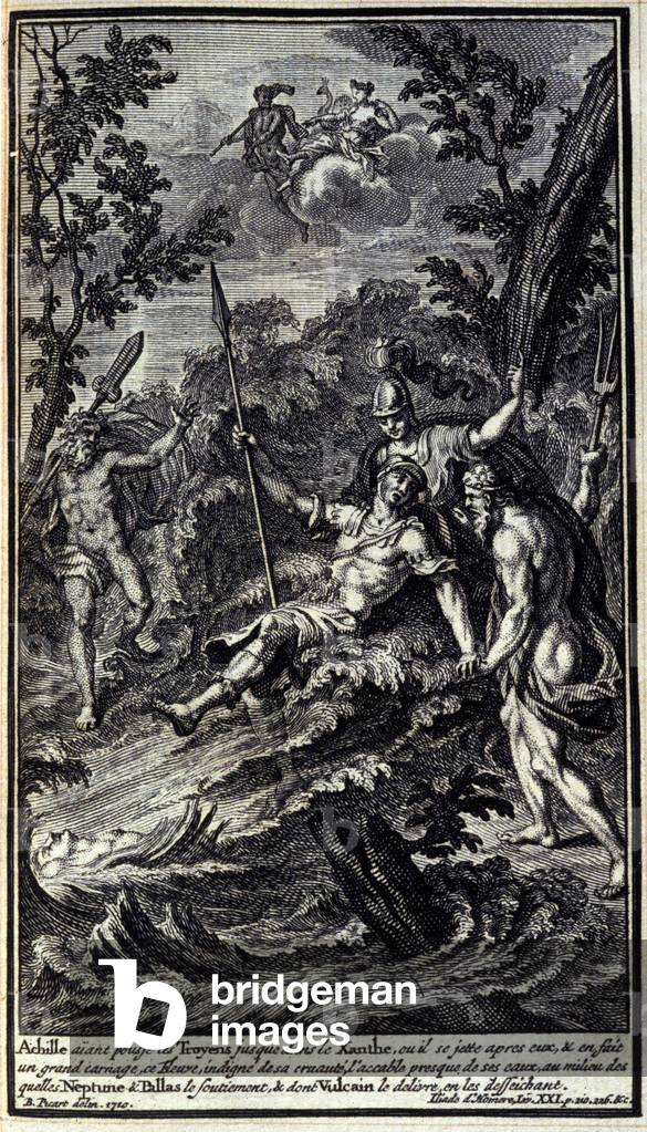 "Achilles stieß die Trojaner in den Xanth" von Unknown artist