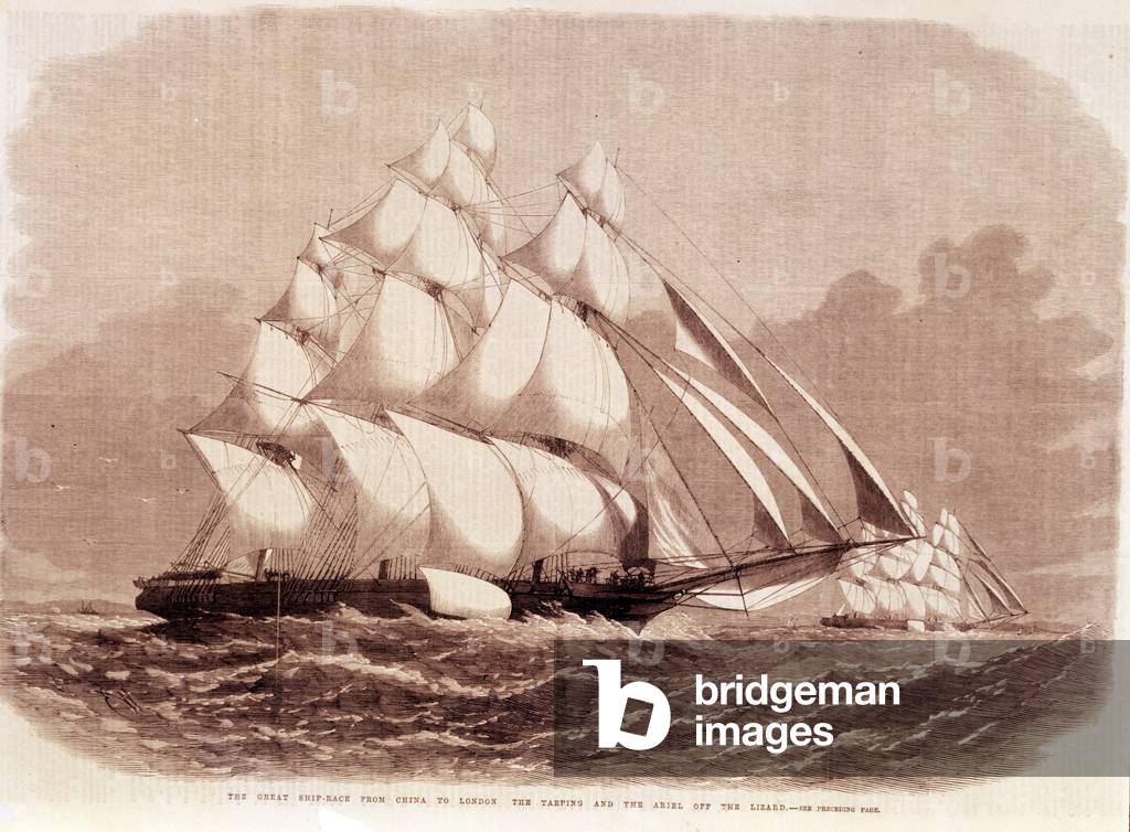 Regate between the Ariel and Taeping clippers in 1866.