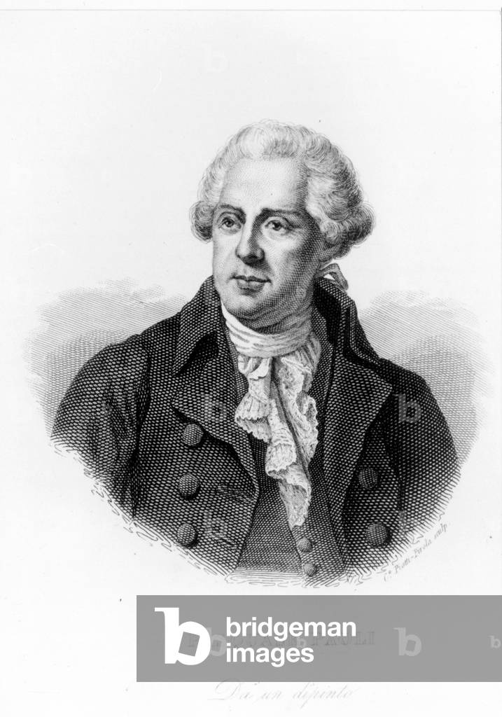 "Porträt von Pasquale oder Pascal Paoli (1725 - 1807)" 1801 von Unknown Artist, b/w
