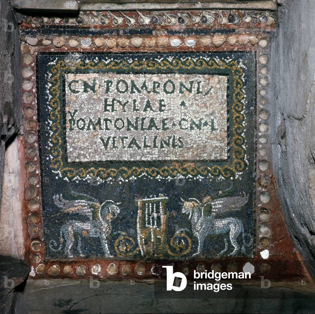 Mosaic of the Tomb of Pomponio Hylax, Rome.
