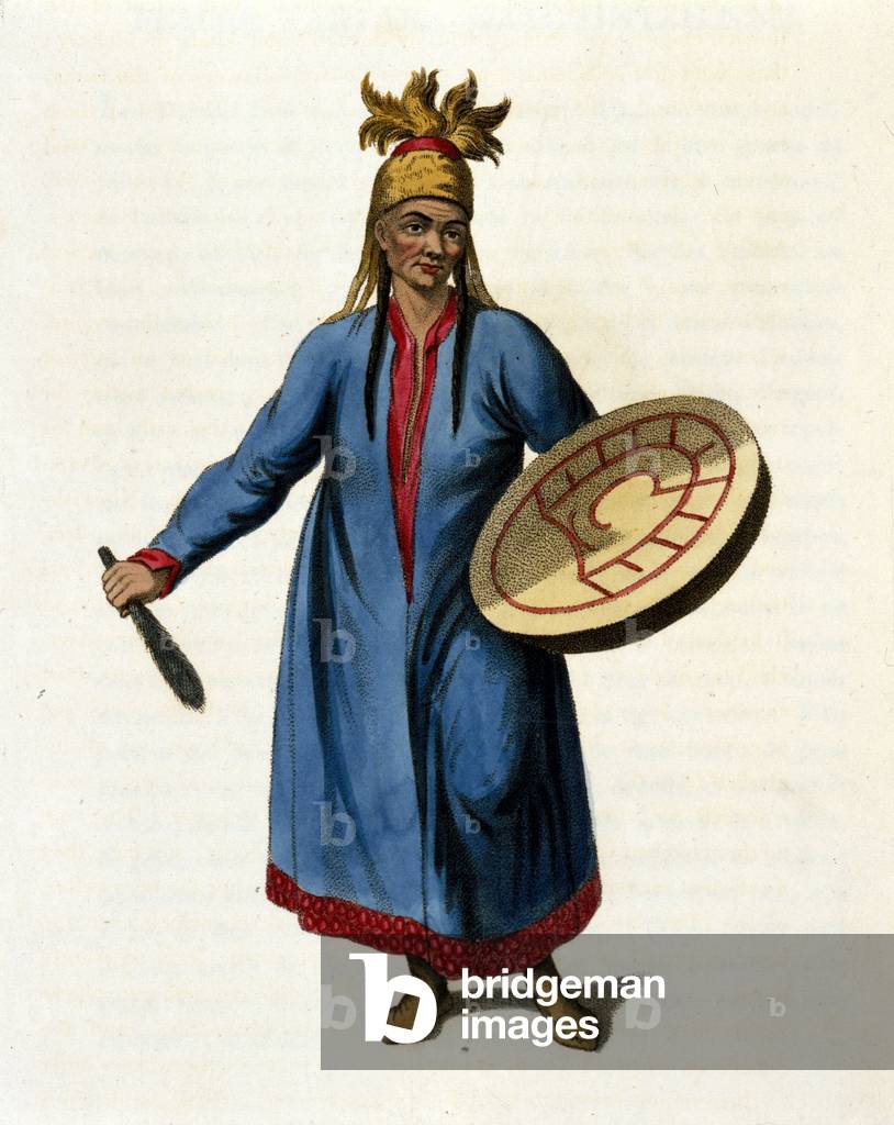 Siberian Shaman. 19th century engraving