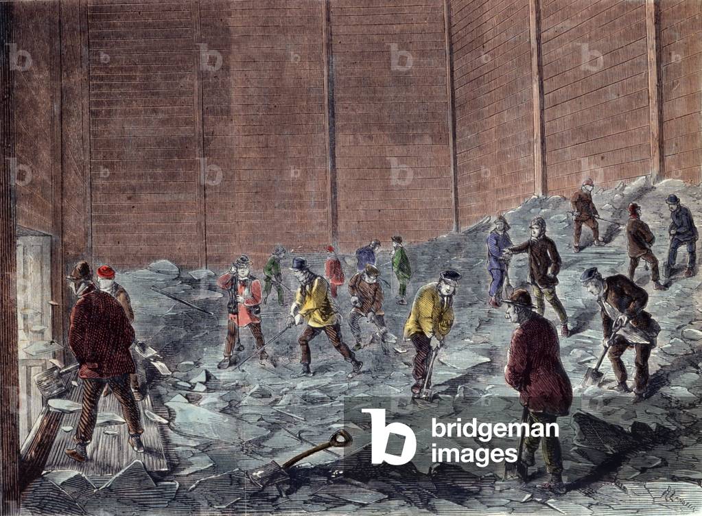 Ice making in Chelsea: collection and storage.