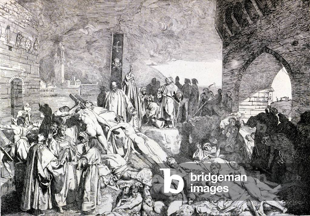La grande peste di Firenze dal 1348.