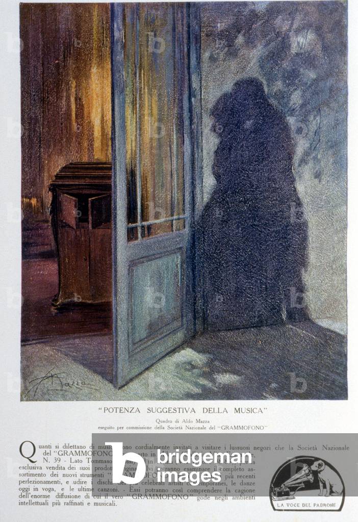 The suggestive power of music, Italian advertisement for phonographs 