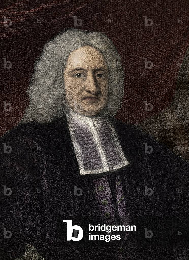 Edmond (Edmund) Halley, 1656-1742 - engraving - 19th century