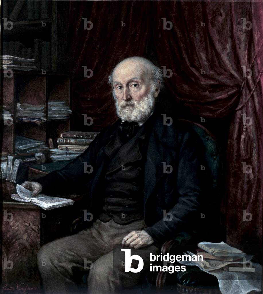 Portrait of Jean Pierre Vieusseux (1779-1863), culture lover and businessman, founder of the Florentine Reading Cabinet Anonymous painting of the 19th century