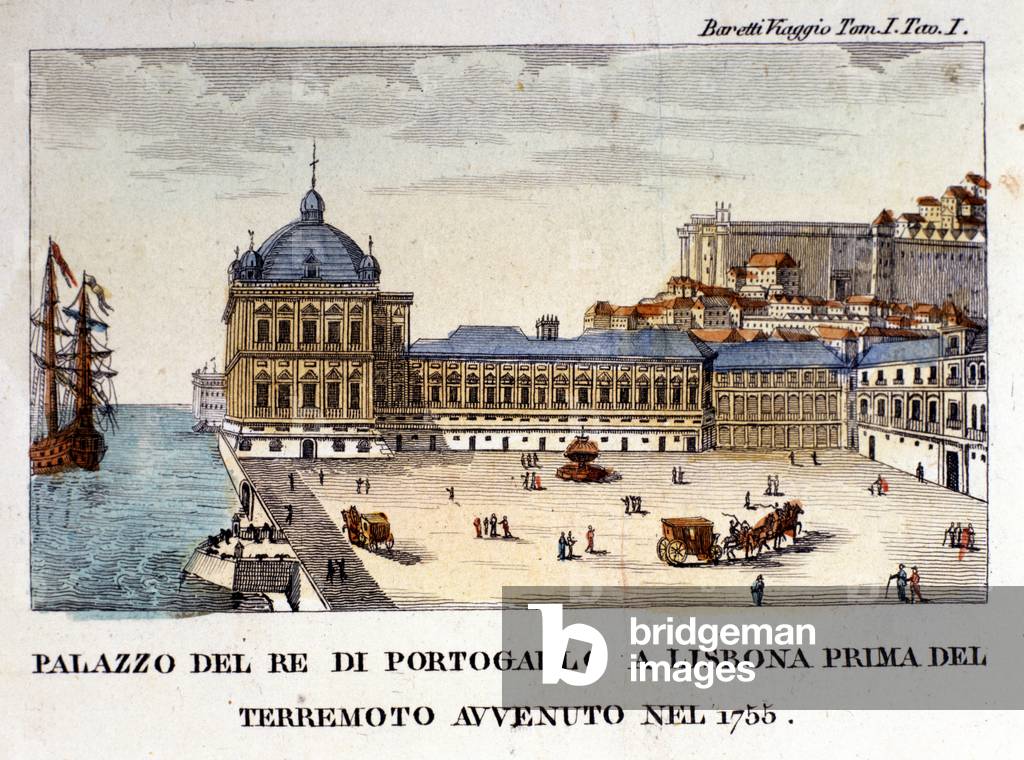 View of the royal palace in Lisbon before the earthquake of 1755.