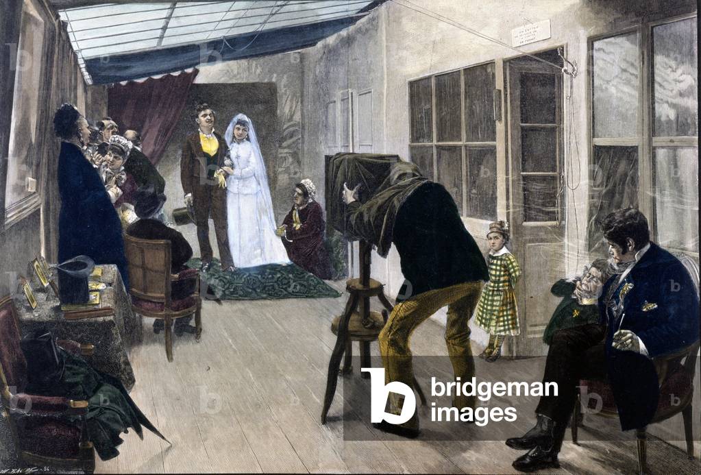 workshop of a photographer in Paris in 1878