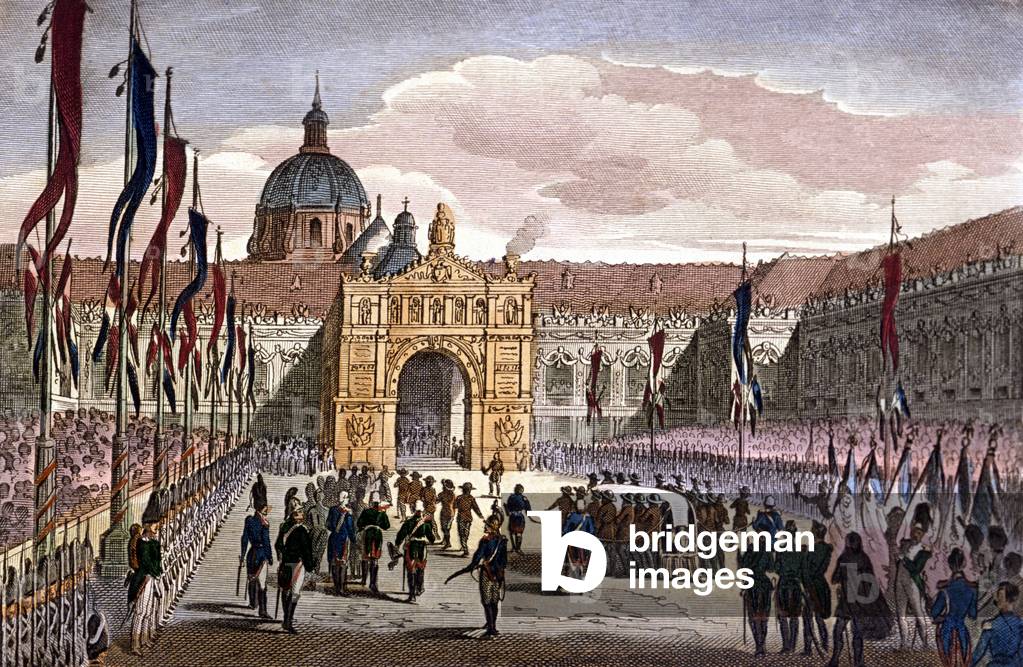 Translation des cendres de Napoleon I aux Invalides, à Paris, 15 décembre 1840. engraving 19th century