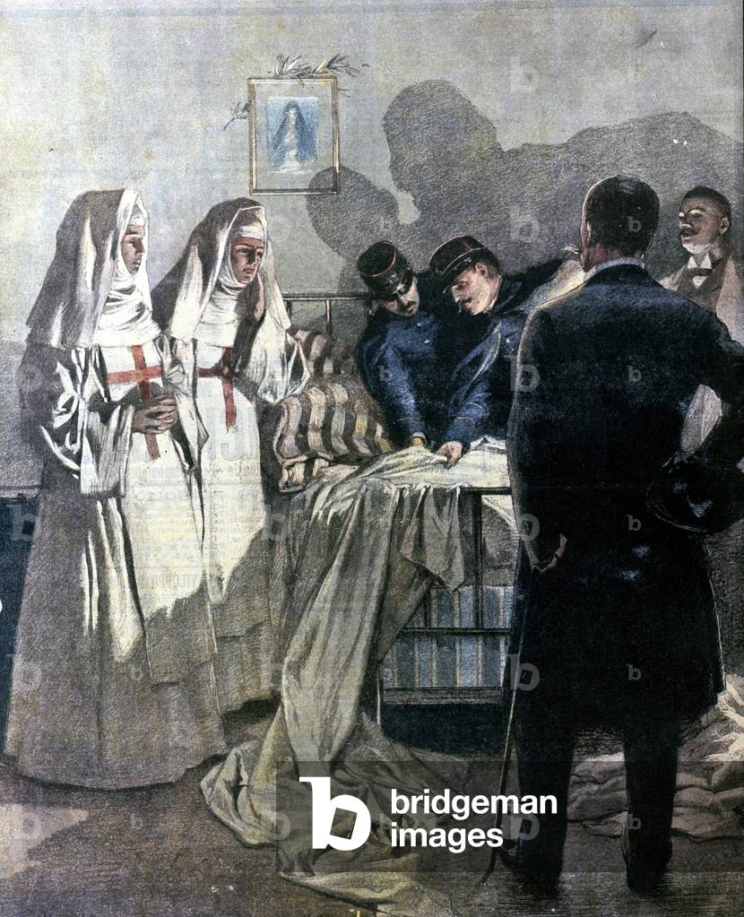 Anticlericalism. Search of the monastery of the Oblate Sisters of the Assumption in Paris in 1899.