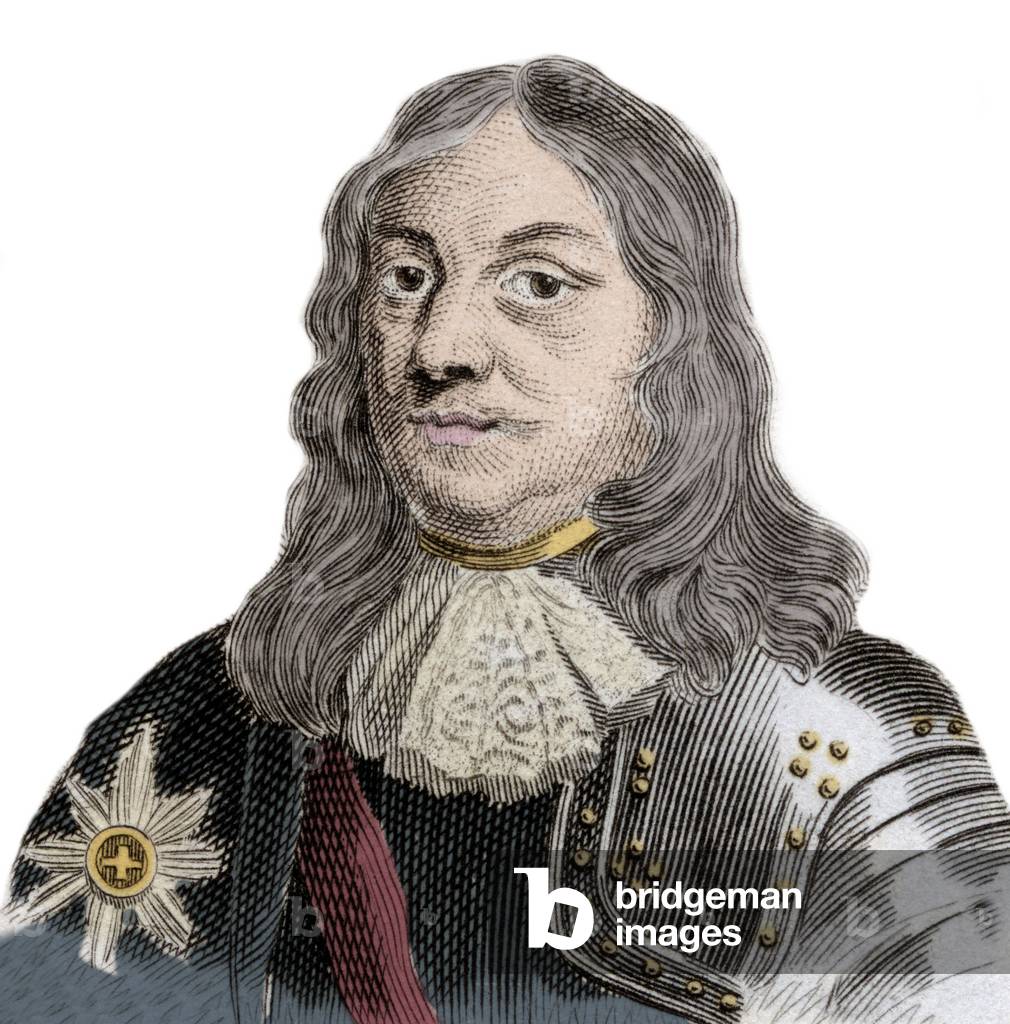 Portrait of Sir Martinus Cornelis van Tromp (1629-1691), Dutch naval officer and commander-in-chief of the Royal Dutch and Danish fleet. Engraving of the 19th century.