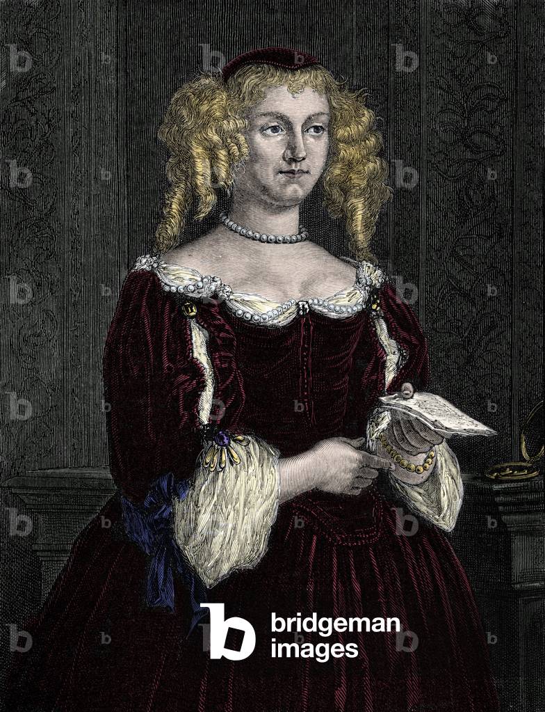 Marie de Rabutin-Chantal (Rabutin Chantal), Marquise of Sevigne known as Madame de Sevigne (1626-1696). Engraving of 1862 in “” The Queens of the World”” by our first writers. Book published under the direction of J. G. D. ARMENGAUD.