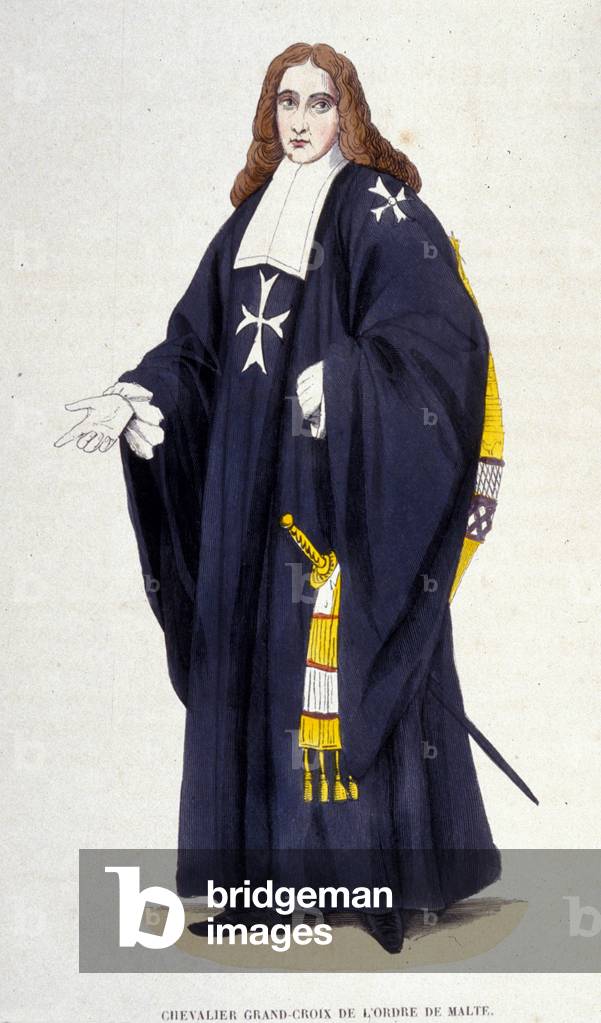 Great Knight - Cross of the Order of Malta engraving 19th century
