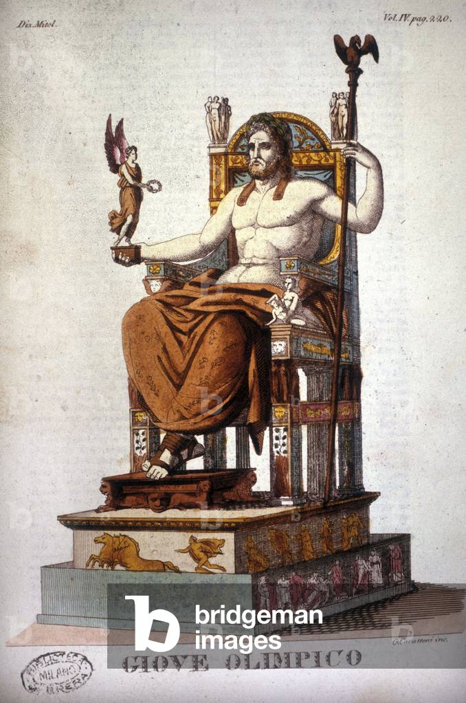 Jupiter (Zeus) - engraving, 19th century