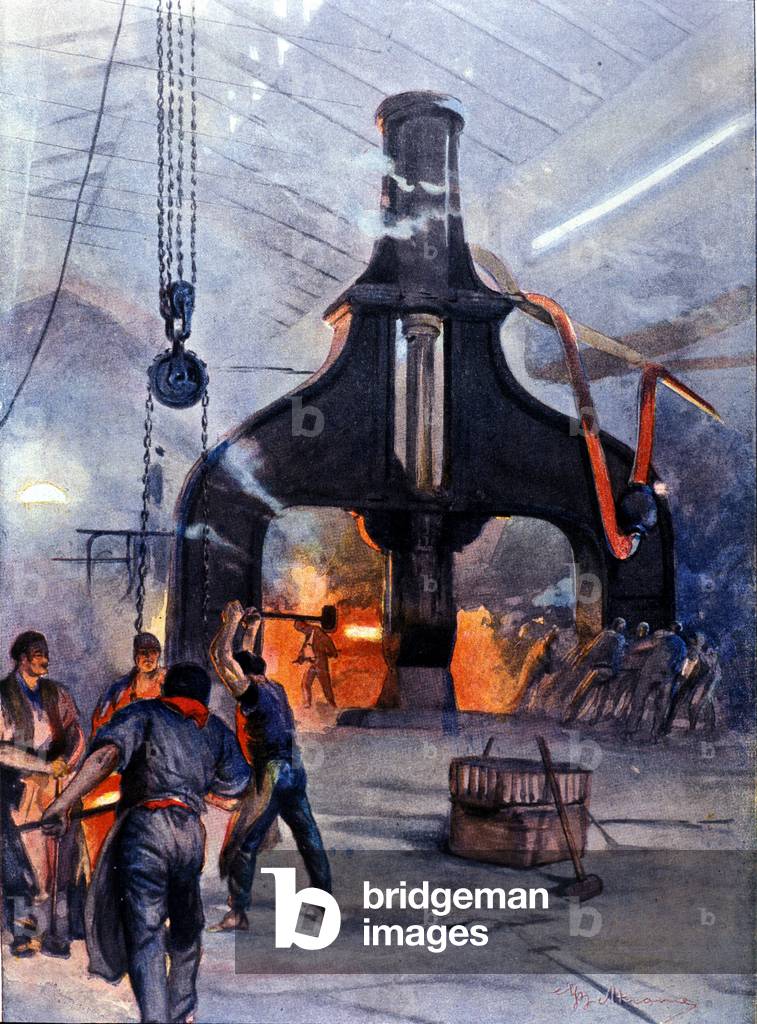 Metal plants Ansaldo in 1890.