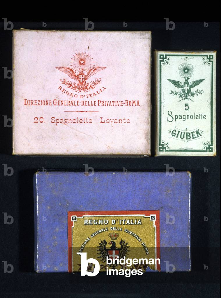 Image of italian cigarettes from the 20s and 40s by Unknown Artist, (20th  century)