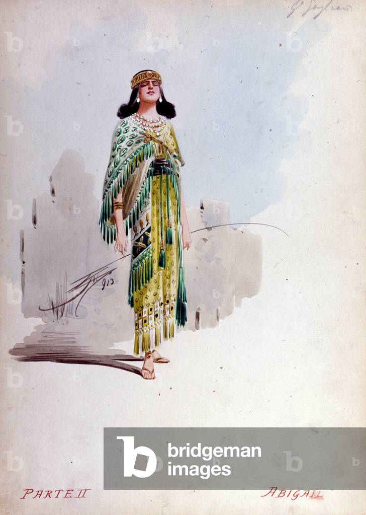 "Abigaille costume di Giuseppe Palanti (1881-1946) nell'opera di Giuseppe Verdi (1813 - 1901)" 1913 di Giusepp