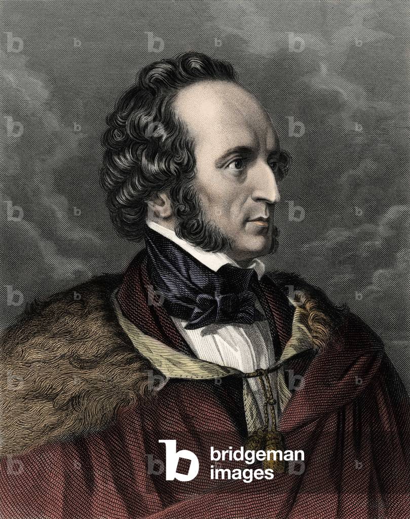 Portrait of Felix Mendelssohn Bartholdy (1809-1847), German composer and conductor.
