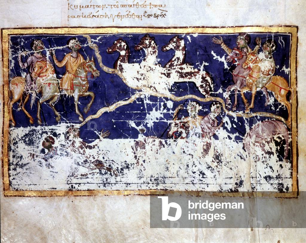 Representation of the Revelation in “” Catena in Job””, Greek manuscript from the beginning of the 10th century. Bibl. Marciana from Venice.