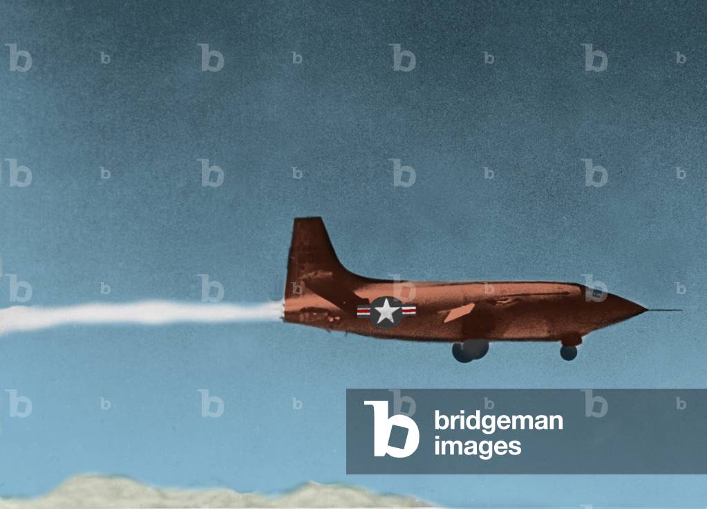 Bell X1 (Bell X-1) Air Reaction in Full Flight, 1948.