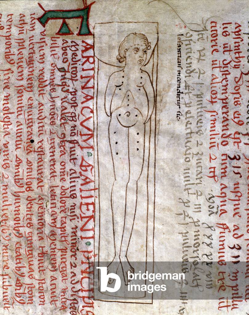 12th century medicine treatise: cauterization.