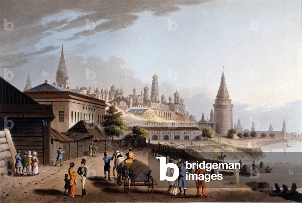 Moscow, the Kremlin. 19th century illustration.