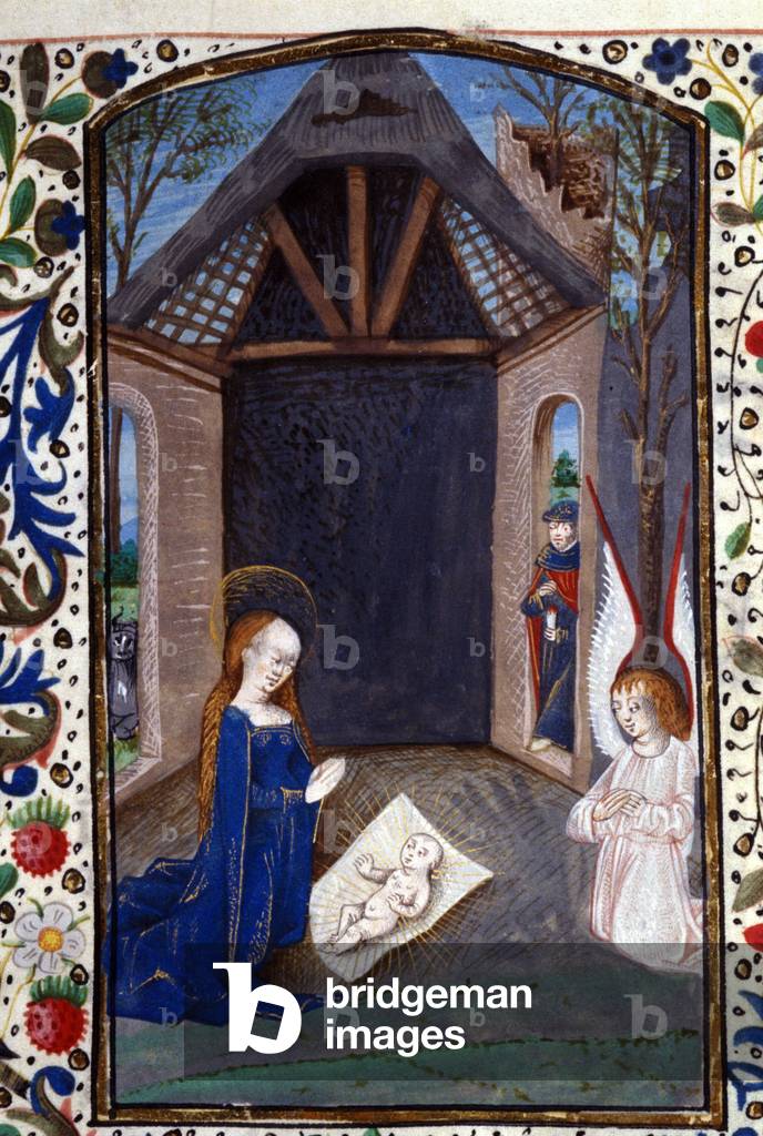 Nativité. Manuscrit 15eme siècle.